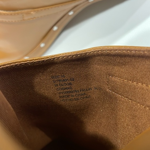 Gap Faux-Leather Clogs Cognac Brown Women Sz 10 - Picture 7 of 7